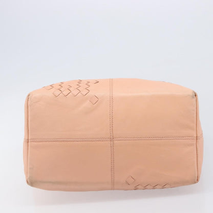 Bottega Veneta Regent Leather with Intrecciato Detail, Pink, Leather, Tote Bag