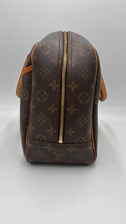 Louis Vuitton Deauville Handbag Monogram Canvas, BROWN, CANVAS, Handbag
