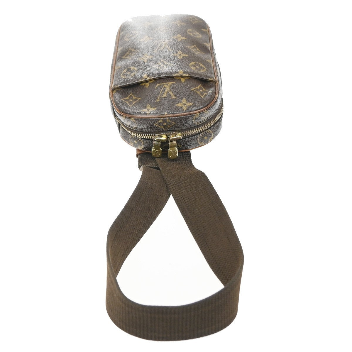 Louis Vuitton Pochette Gange Monogram Canvas, Brown, Canvas, Clutch
