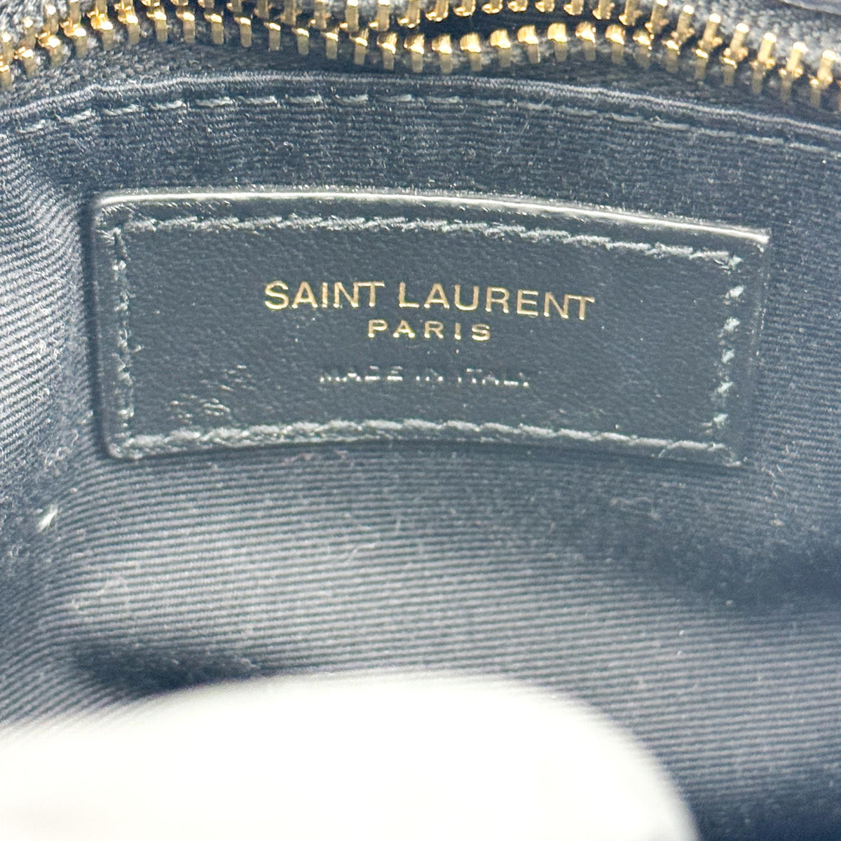 Saint Laurent Loulou Matelasse Chevron Leather, Black, Leather, Shoulder Bag