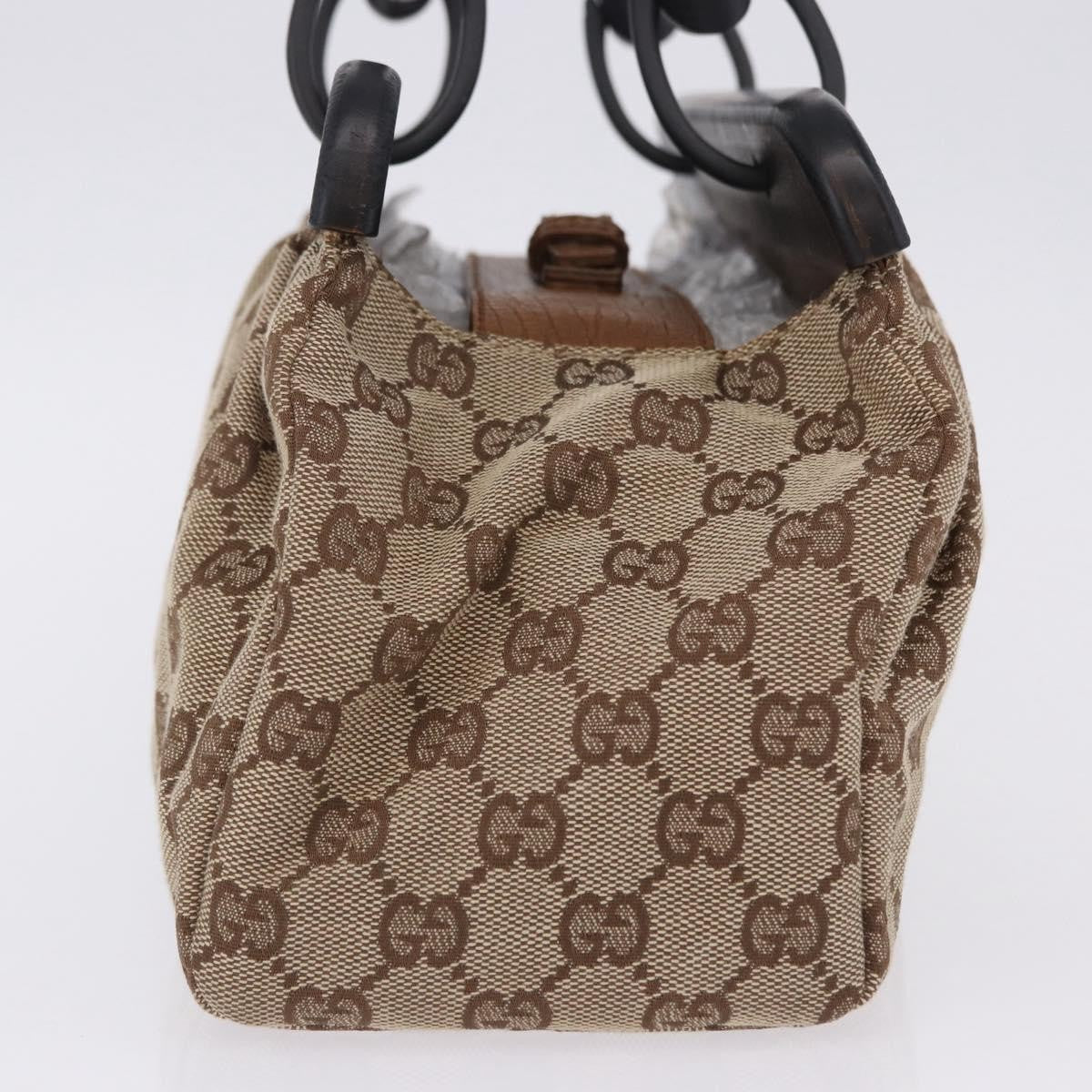 Gucci Wood Handle Frame Doctor Bag GG Canvas, Beige, Canvas, Shoulder Bag
