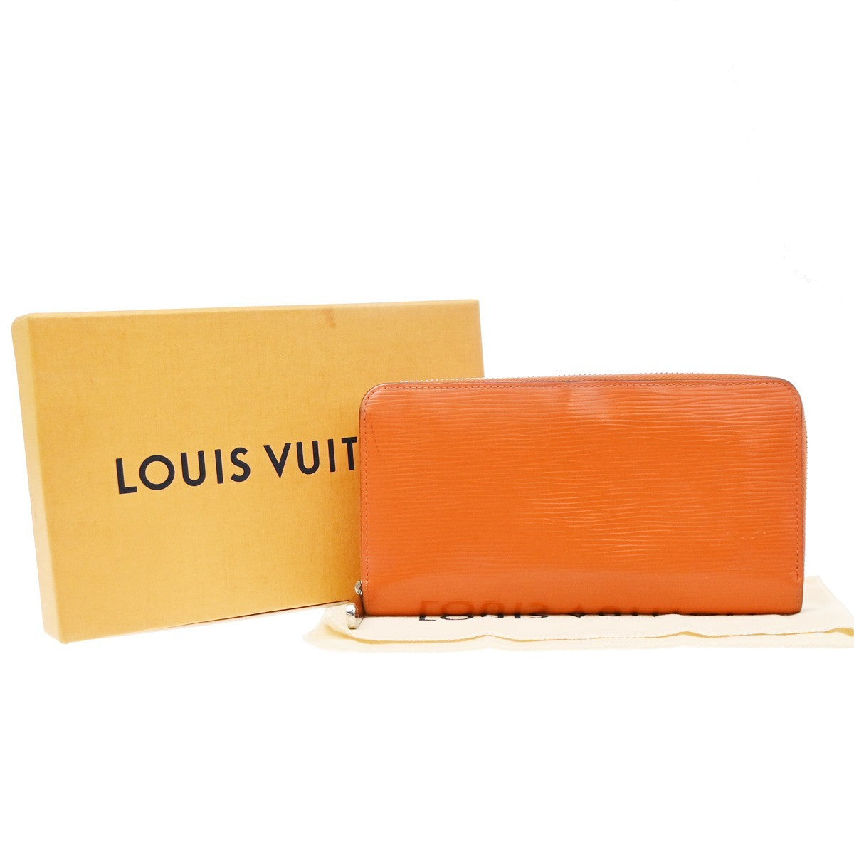 Louis Vuitton Zippy Organizer Epi Leather, Orange, Leather, Wallet