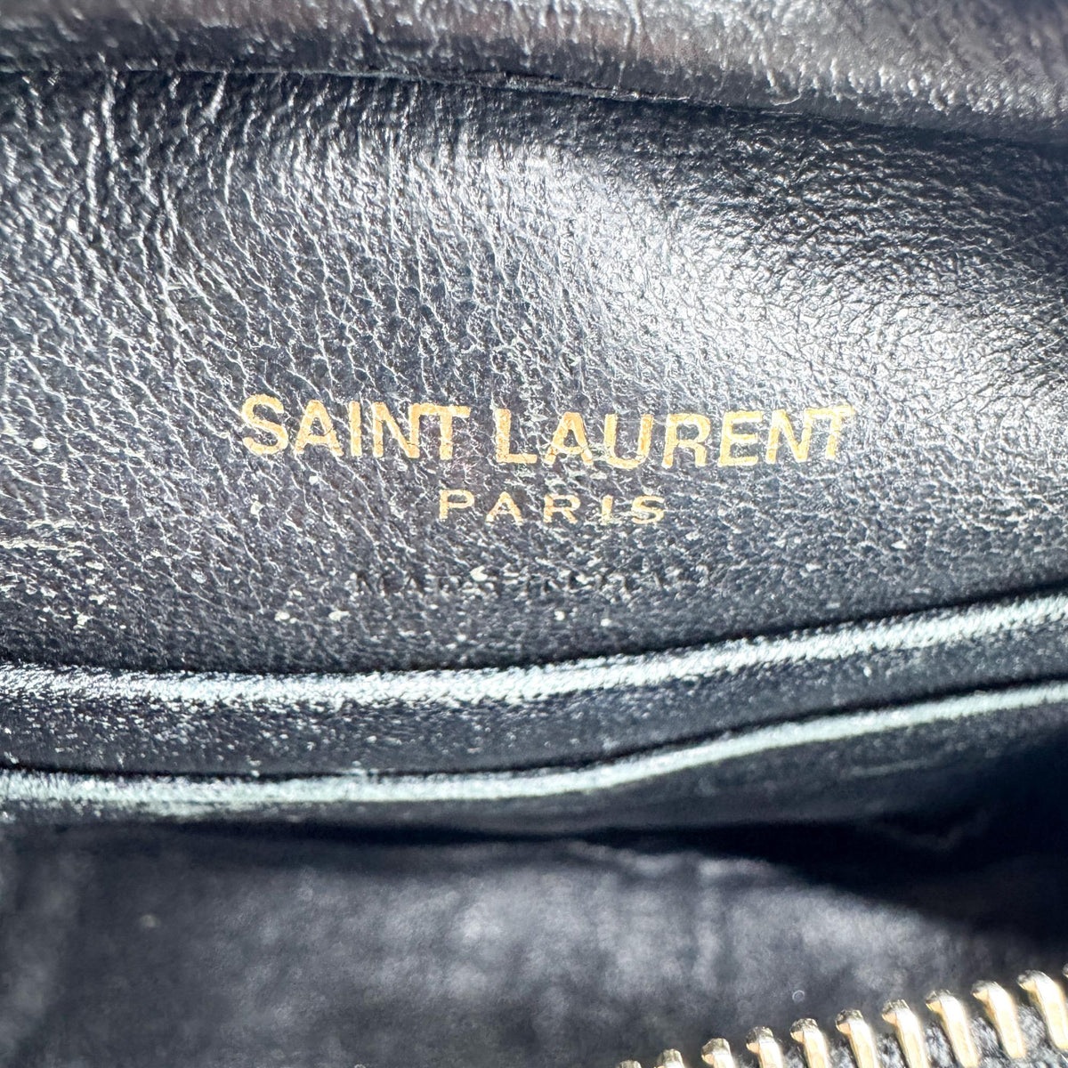 Saint Laurent Classic Monogram Blogger Leather, Black, Leather, Crossbody Bag