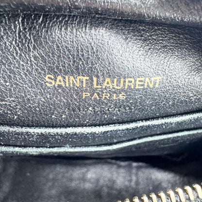 Saint Laurent Classic Monogram Blogger Leather, Black, Leather, Crossbody Bag