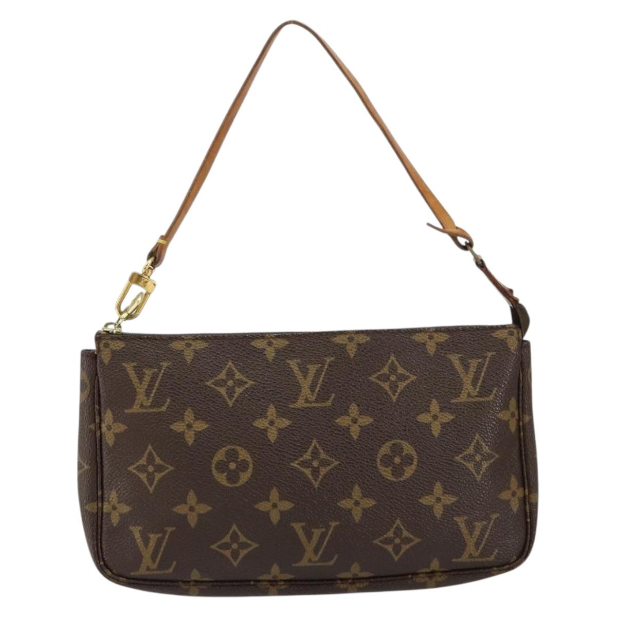 Louis Vuitton Pochette Accessoires Monogram Canvas, BROWN, CANVAS, Clutche & pouche