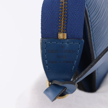 Louis Vuitton Pochette Accessoires Epi, Blue, Leather, Clutch