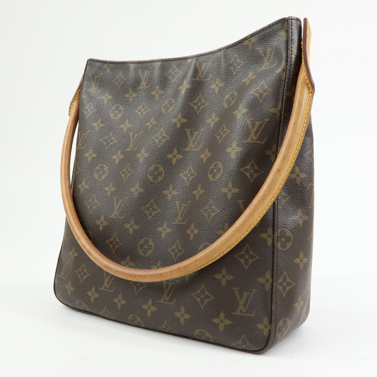 Louis Vuitton Looping Monogram Canvas, Brown, Canvas, Handbag