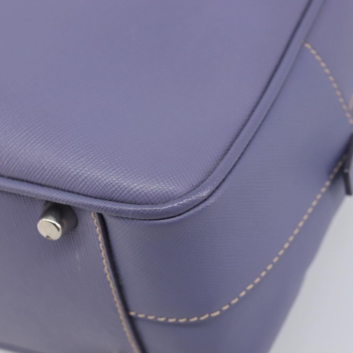 Prada Bauletto Saffiano, Purple, Leather, Handbag