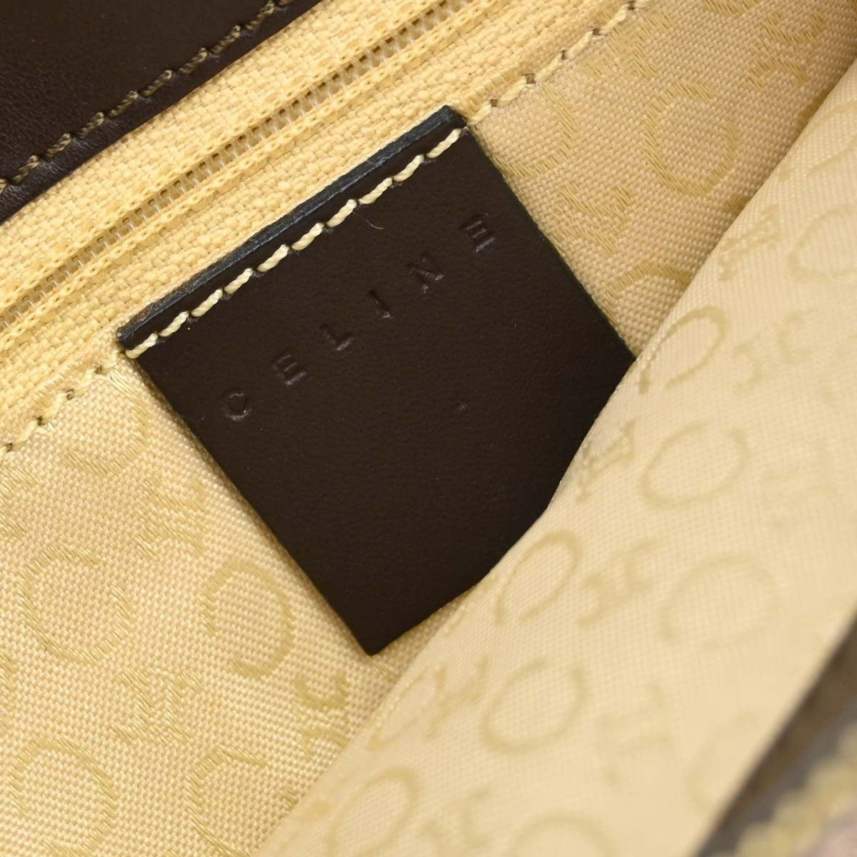 Celine Macadam Canvas, Brown, Canvas, Shoulder Bag
