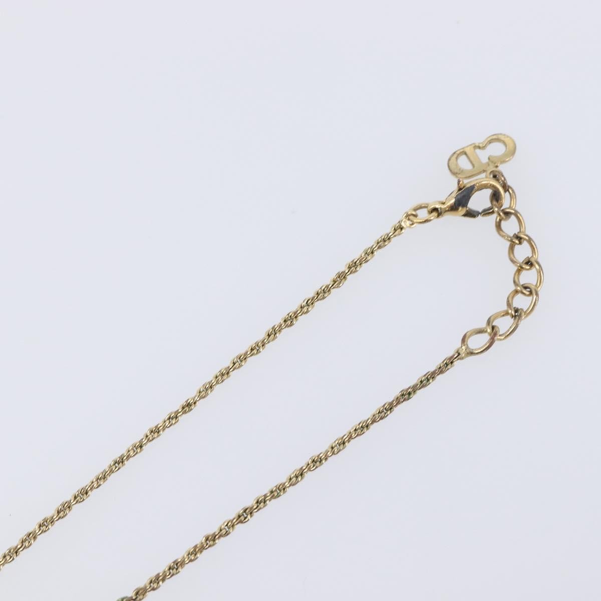 Christian Dior Vintage CD Pendant Metal, Gold, Metal, Necklace