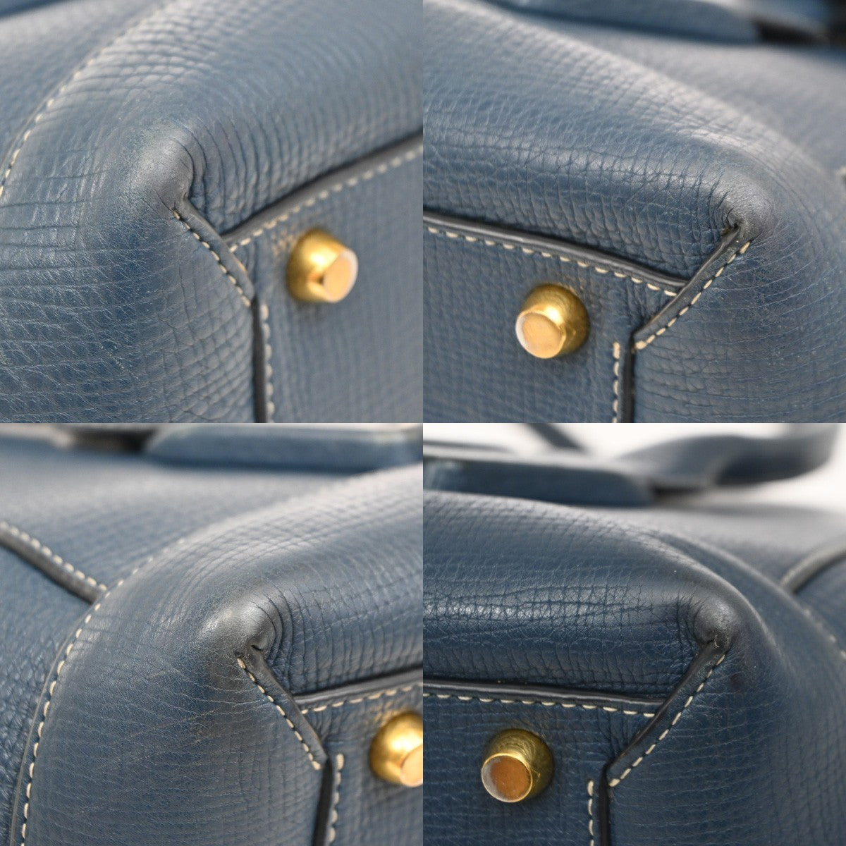 Bottega Veneta Arco Grainy Leather, Navy, Leather, Tote Bag