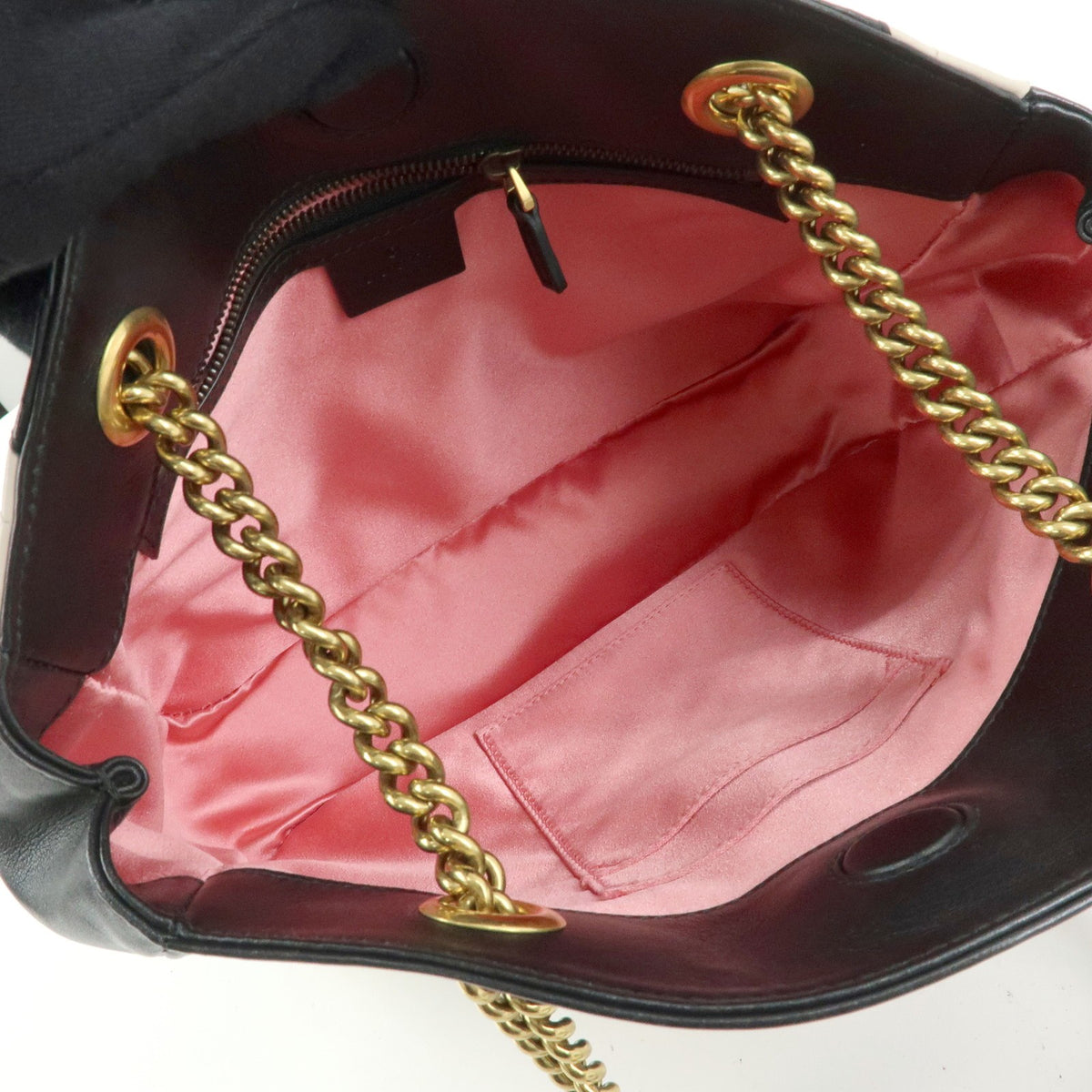 Gucci GG Marmont Chain Matelasse Leather, Black, Leather, Crossbody Bag