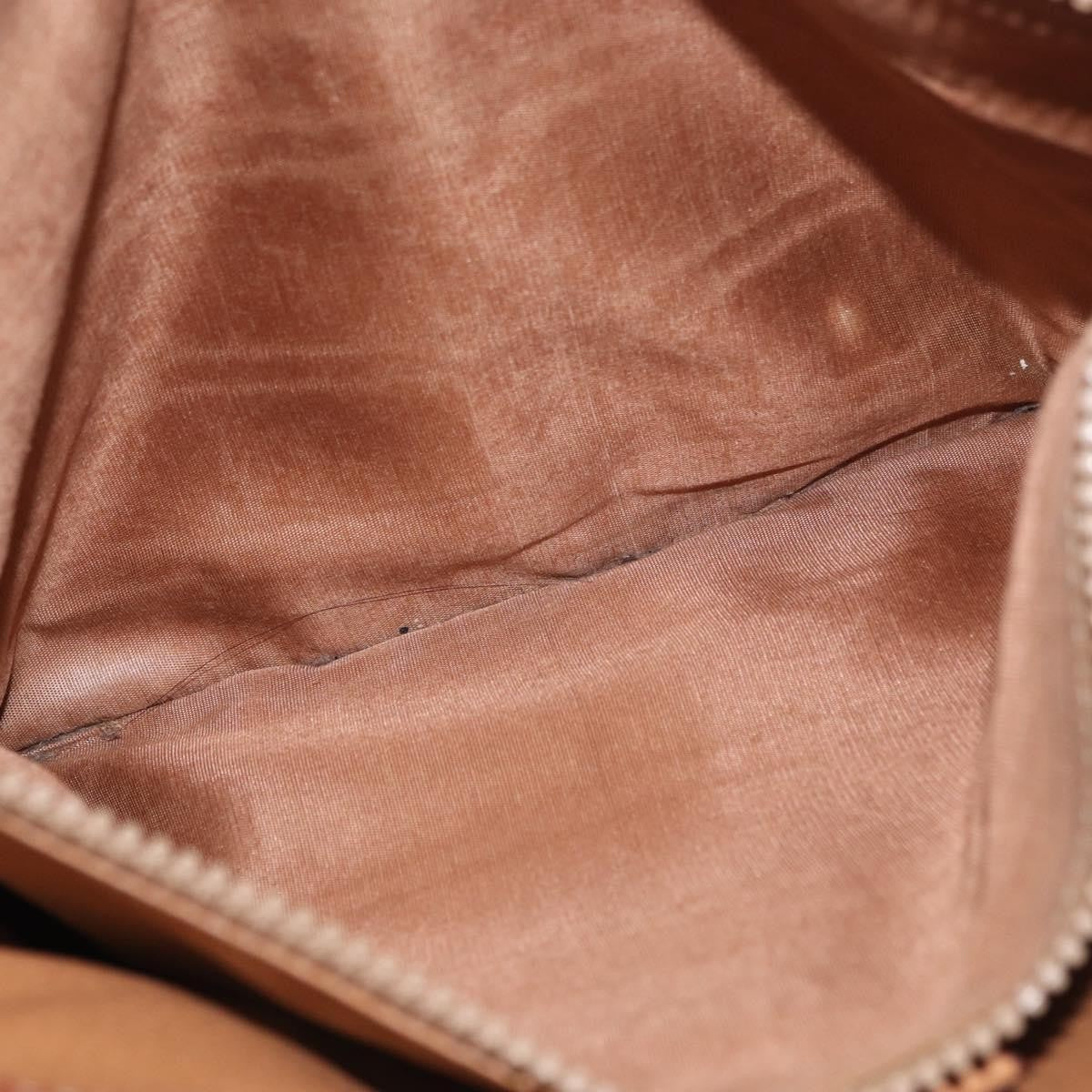 Celine Vintage Macadam Shopper Coated Canvas, Brown, Canvas, Tote Bag