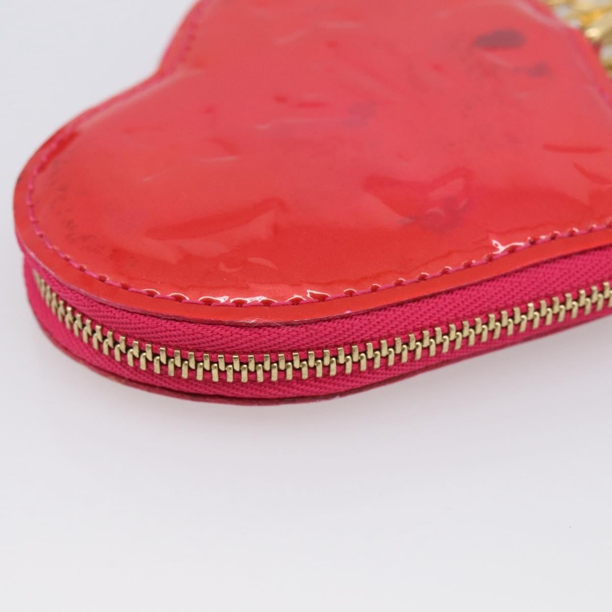 Louis Vuitton Heart Coin Purse Monogram Vernis, Pink, Patent Leather, Clutch