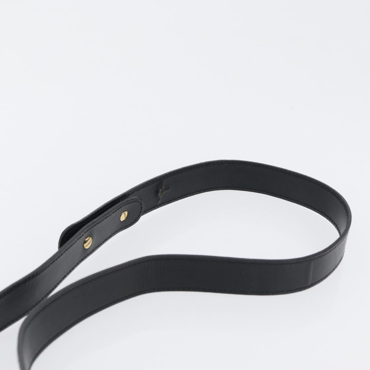 Celine Circle Logo Leather, Black, Leather, Shoulder Bag