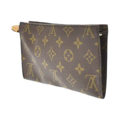Louis Vuitton Vintage Bucket Zip Monogram Canvas, Brown, Leather, Clutch