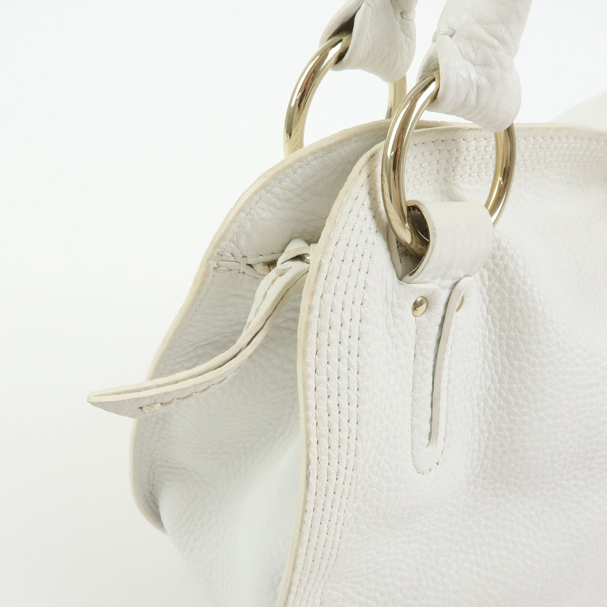 Celine Bittersweet Leather, White, Leather, Handbag