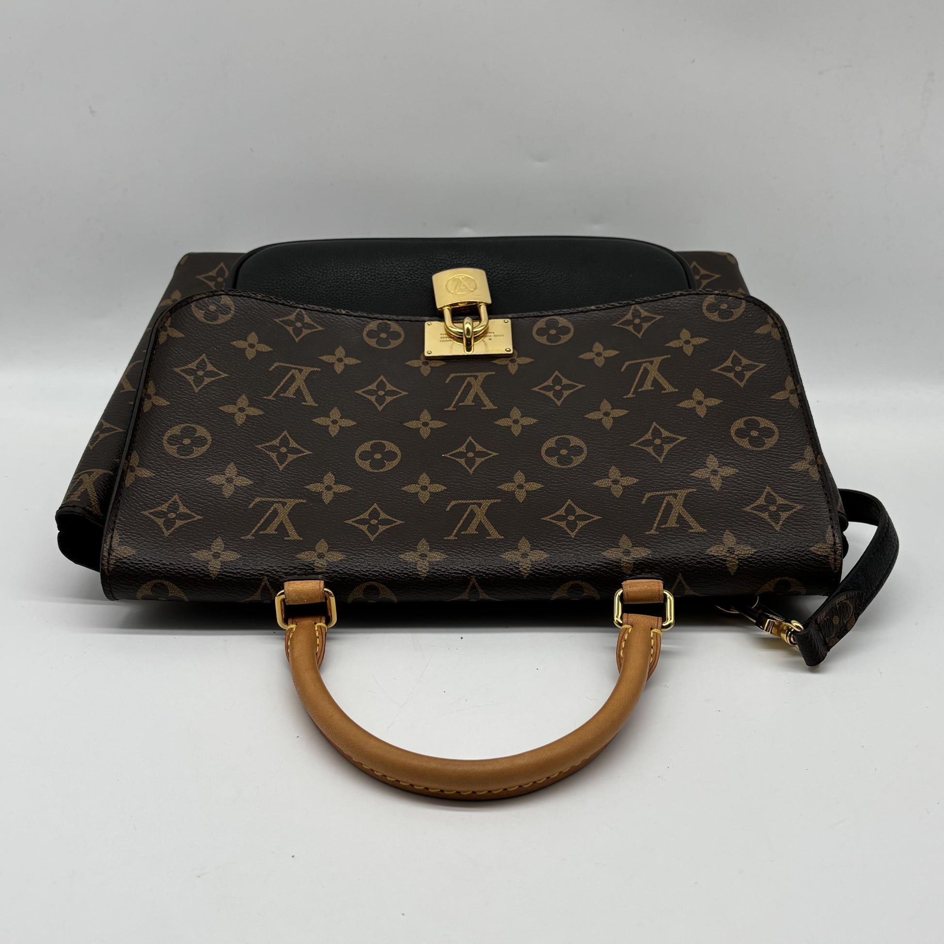Louis Vuitton Marignan Monogram Canvas with Leather, Brown, Canvas, Handbag
