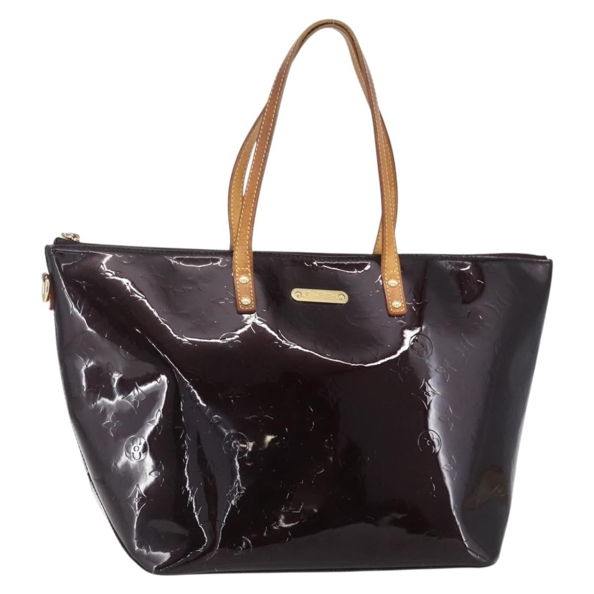 Louis Vuitton Bellevue Monogram Vernis, Burgundy, Patent Leather, Tote Bag