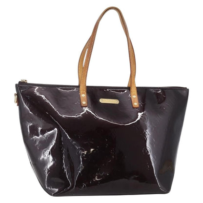 Louis Vuitton Bellevue Monogram Vernis, Burgundy, Patent Leather, Tote Bag