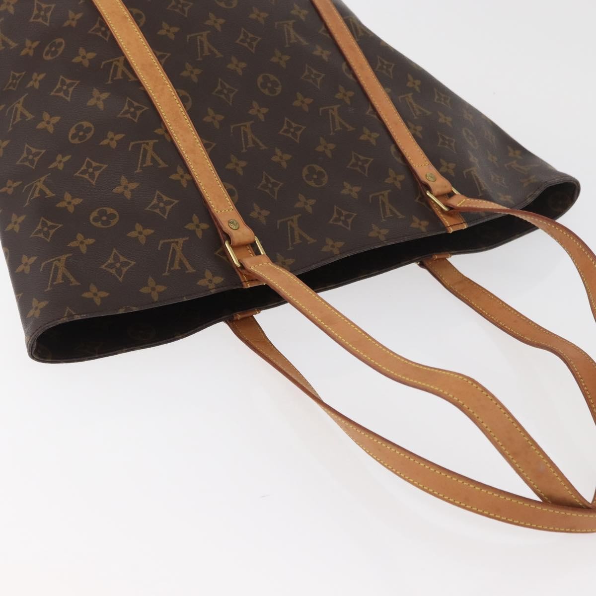 Louis Vuitton Shopping Sac Monogram Canvas, Brown, Canvas, Handbag