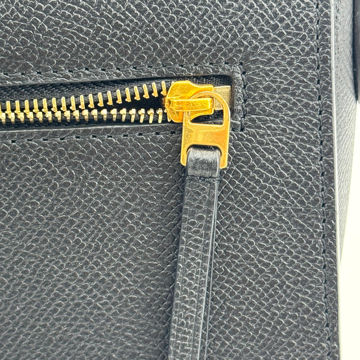 Celine Trotteur Calfskin, Navy, Leather, Crossbody Bag