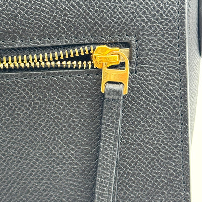 Celine Trotteur Calfskin, Navy, Leather, Crossbody Bag