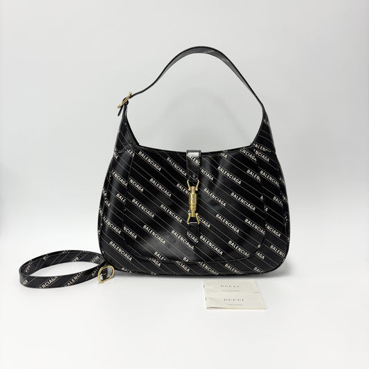 Gucci Jackie 1961 Hobo Leather, BLUE, LEATHER, Handbag