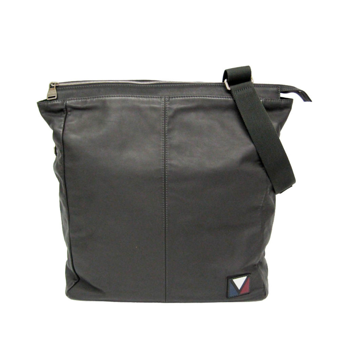 Louis Vuitton V Line Move Gaston Leather, Gray, Leather, Handbag