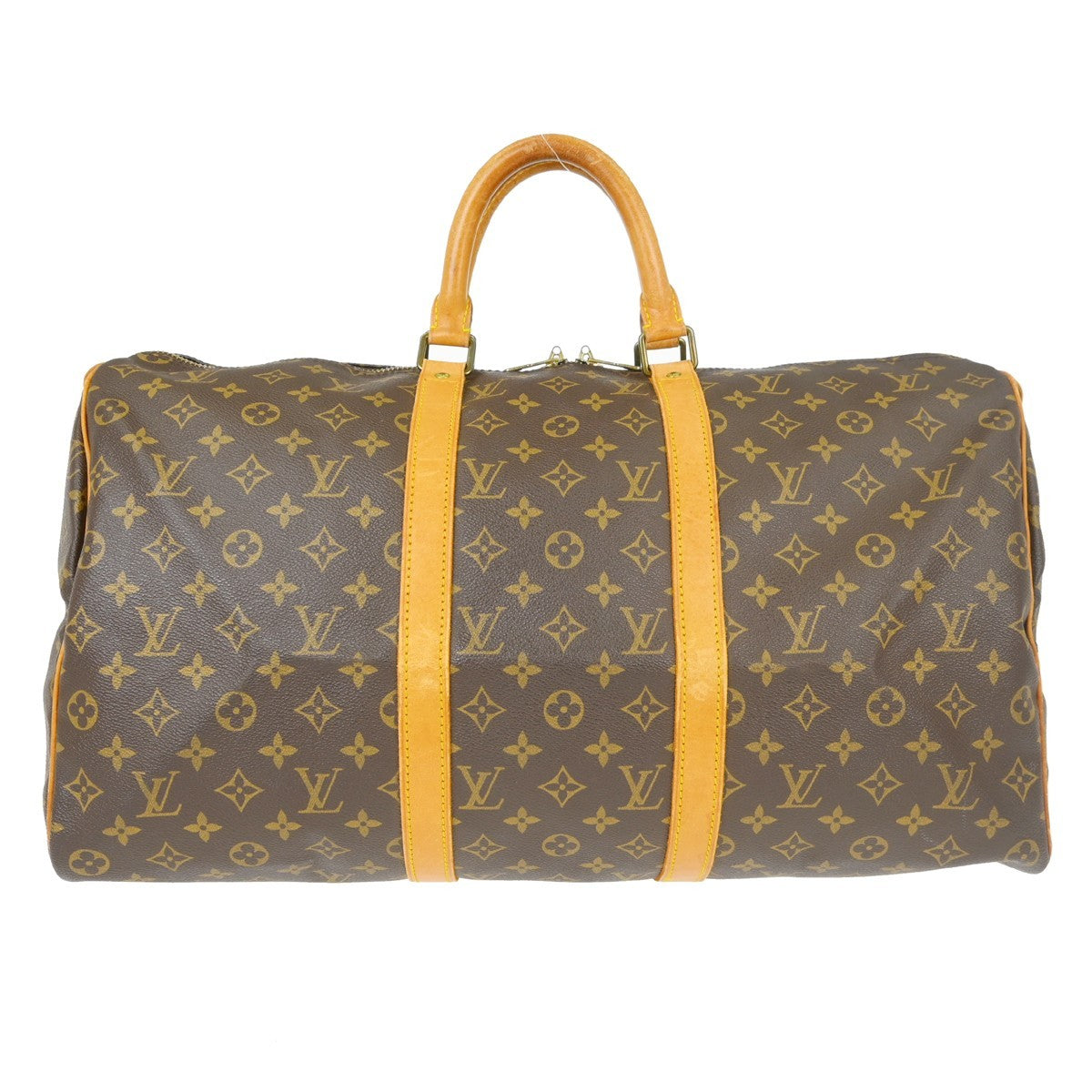 Louis Vuitton Keepall Monogram, Brown, Canvas, Travel Bag
