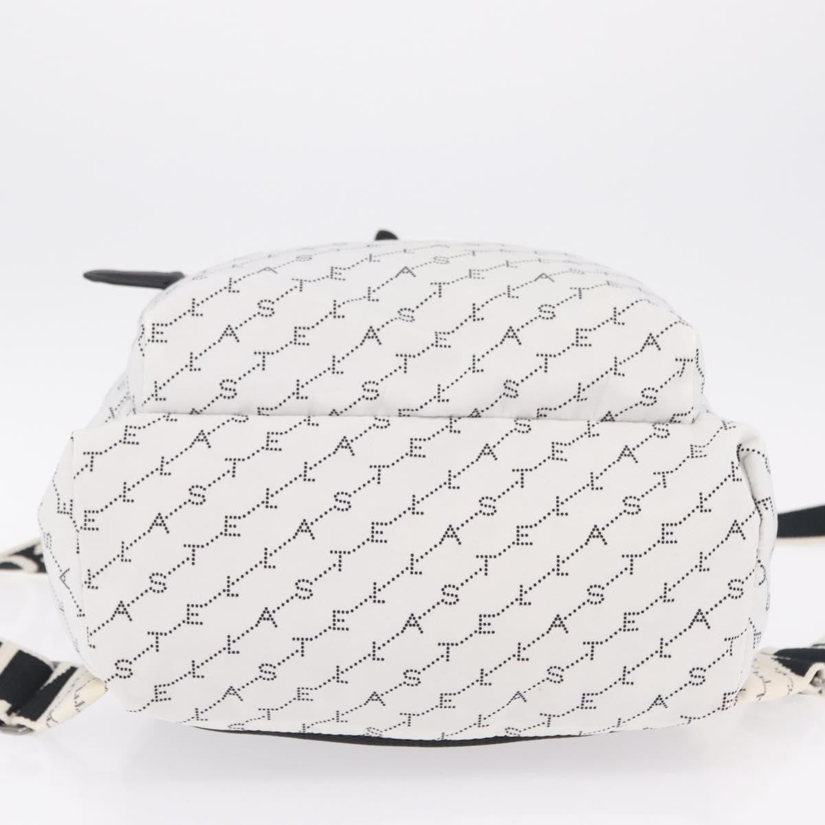 Stella McCartney Falabella Go Monogram Monogram Canvas, White, Nylon, Backpack