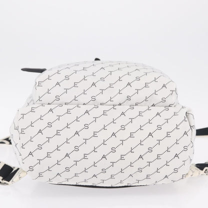 Stella McCartney Falabella Go Monogram Monogram Canvas, White, Nylon, Backpack