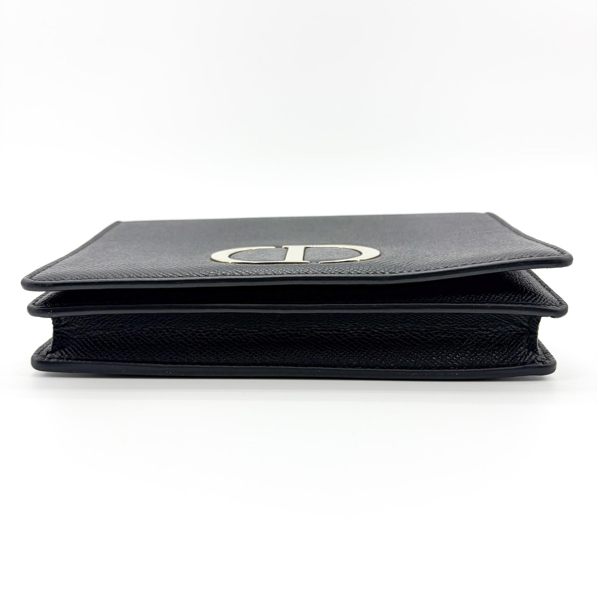 Christian Dior 30 Montaigne 2-in-1 Leather, Black, Calfskin, Clutch