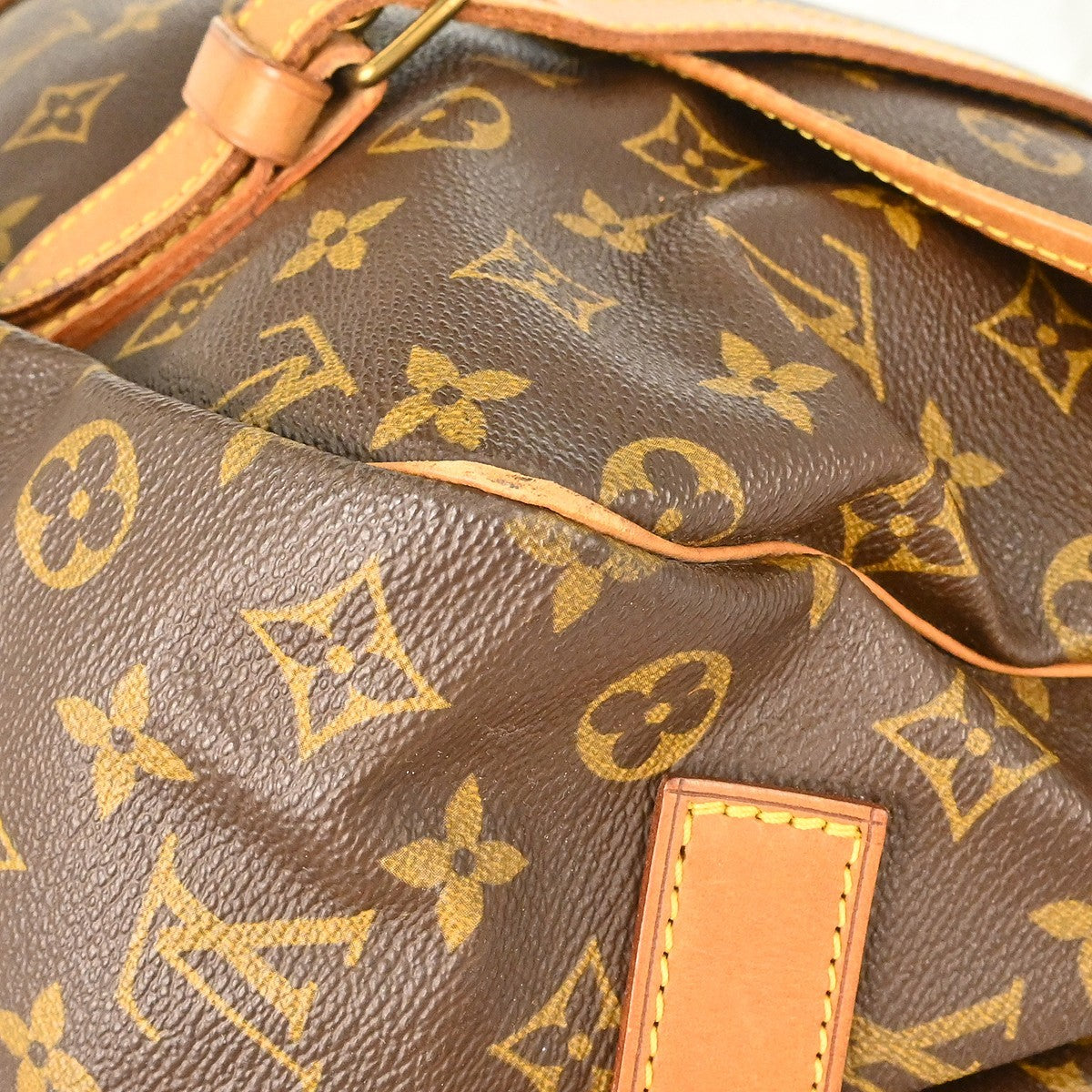 Louis Vuitton Saumur Monogram Canvas, Brown, Canvas, Shoulder Bag