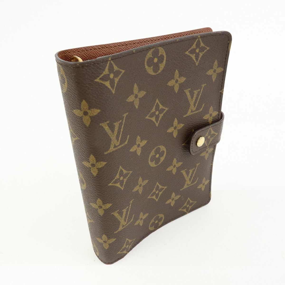 Louis Vuitton Ring Agenda Cover Monogram Canvas, Brown, Canvas, Briefcase
