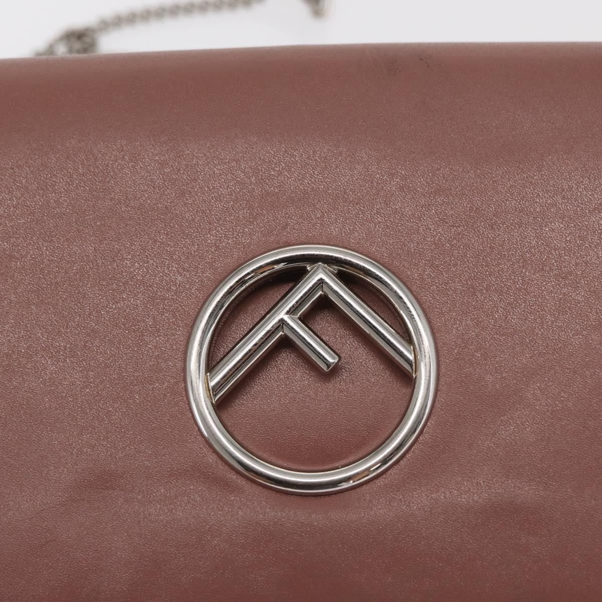 Fendi F is Fendi Wallet on Chain Leather, Pink, Leather, Shoulder Bag