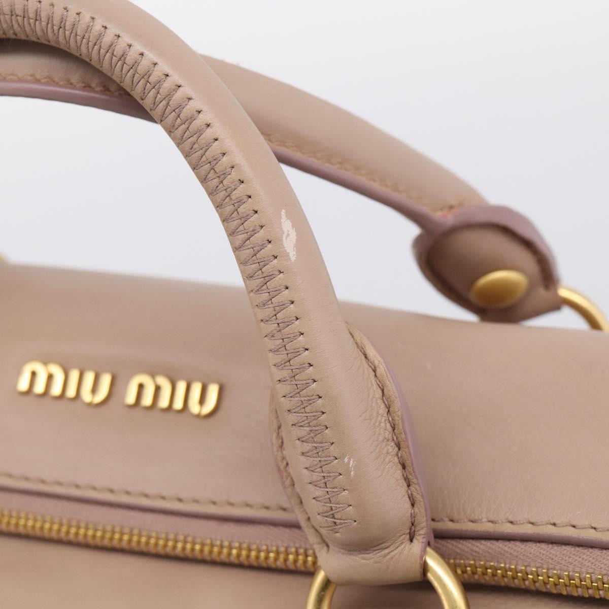 Miu Miu Bow Satchel Vitello Lux, Pink, Leather, Handbag