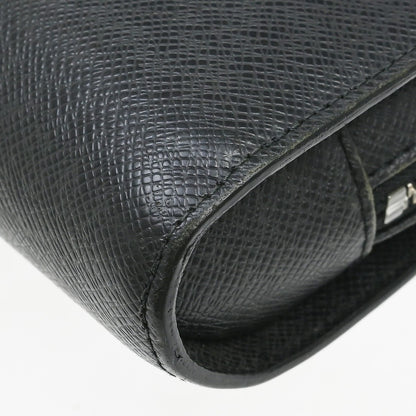 Louis Vuitton Pochette Baikal Clutch Taiga Leather, Black, Leather, Clutch