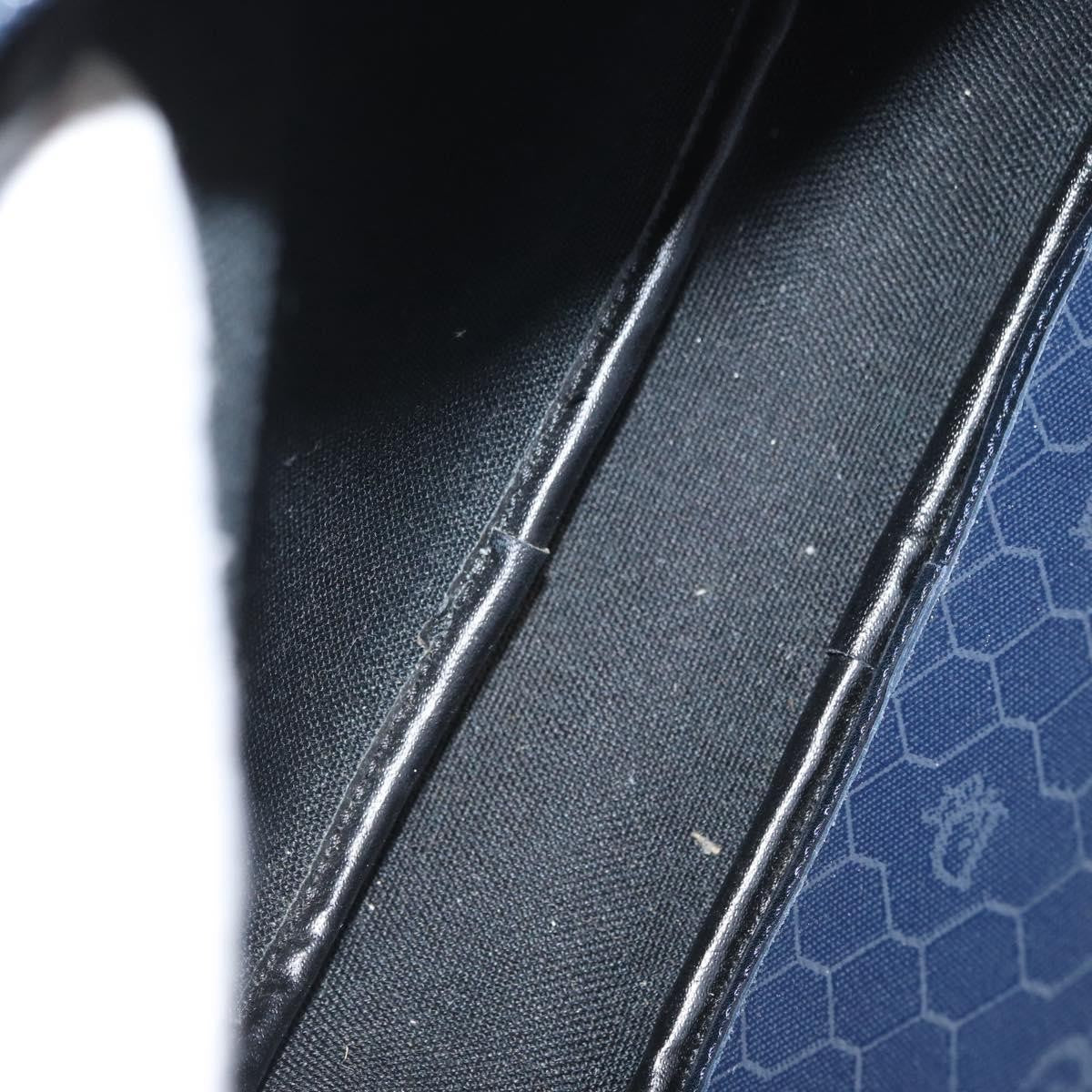 Christian Dior Vintage Honeycomb Canvas, Navy, Canvas, Shoulder Bag
