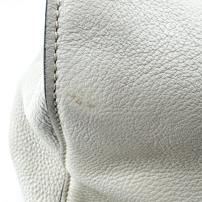 Prada Convertible Shopper Tote Vitello Daino, Gray, Leather, Tote Bag
