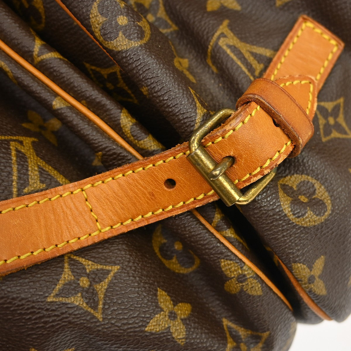 Louis Vuitton Saumur Monogram, Brown, Canvas, Shoulder Bag