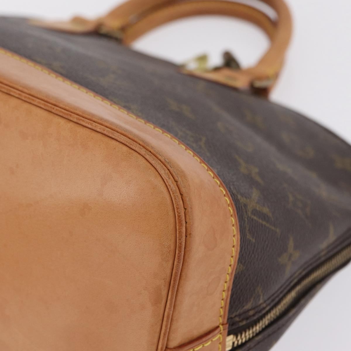 Louis Vuitton Alma Monogram Canvas, Brown, Canvas, Handbag