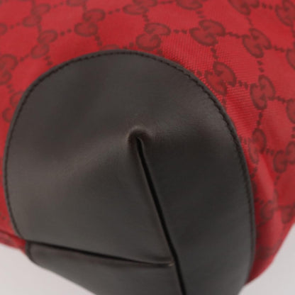 Gucci Original Zip GG Canvas with Leather, Red, Canvas, Tote Bag