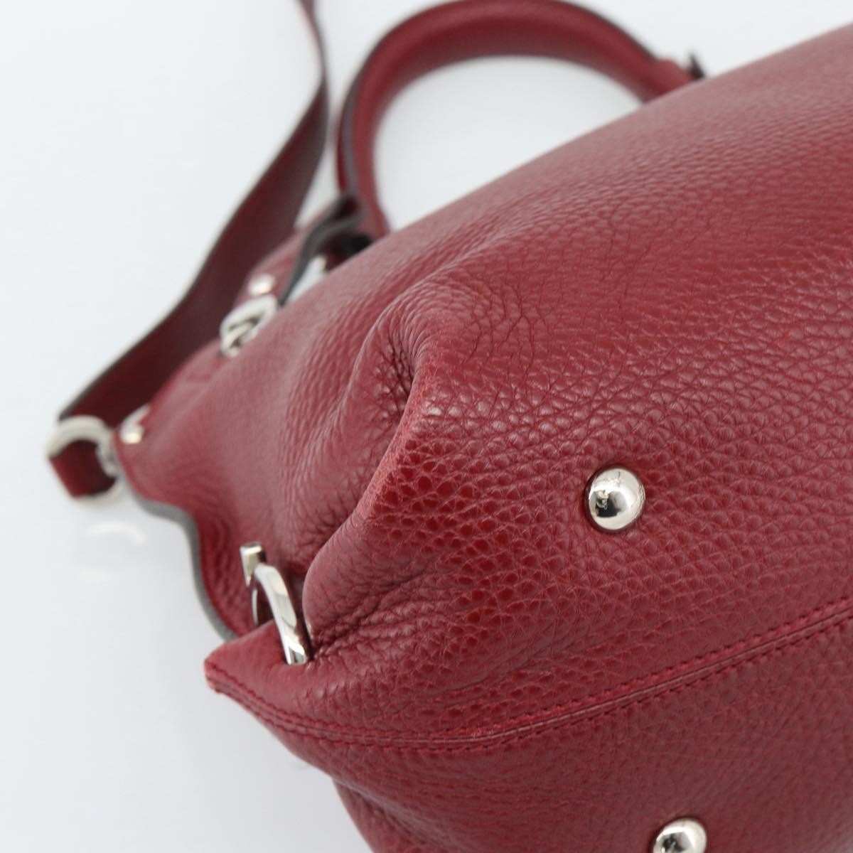 Salvatore Ferragamo Sofia Satchel Leather, Red, Leather, Handbag