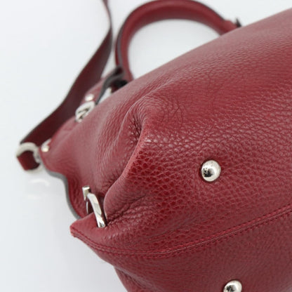 Salvatore Ferragamo Sofia Satchel Leather, Red, Leather, Handbag