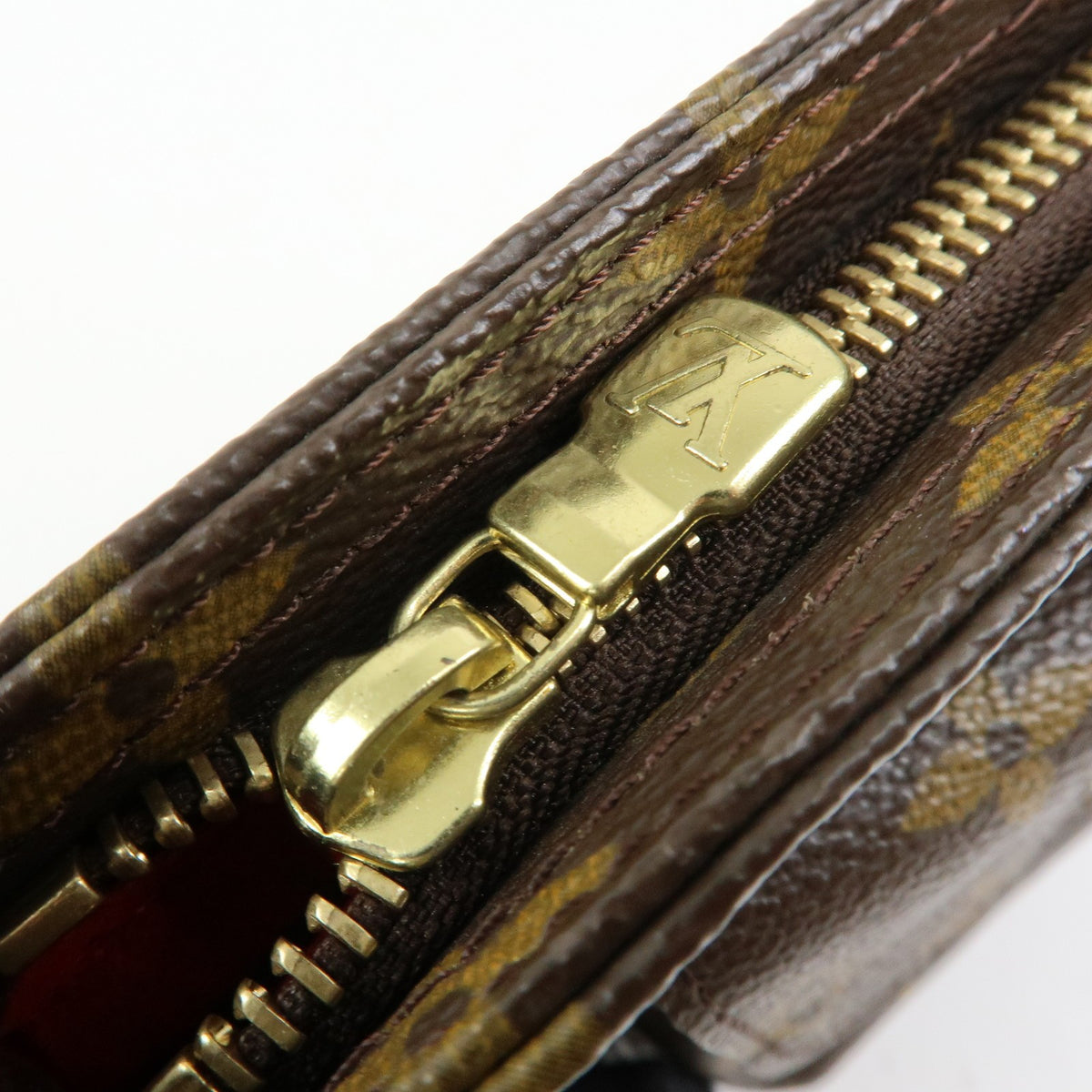 Louis Vuitton Partition Wristlet Clutch Monogram Canvas, Brown, Canvas, Clutch