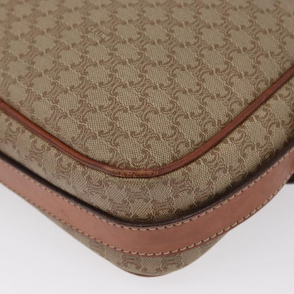 Celine Vintage Macadam Canvas and Leather, Beige, Canvas, Shoulder Bag