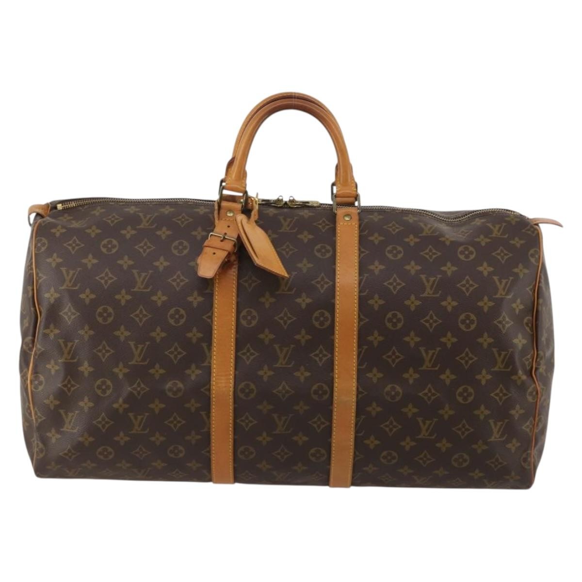 Louis Vuitton Keepall Monogram, Brown, Canvas, Travel Bag