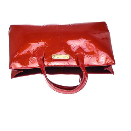 Louis Vuitton Wilshire Monogram Vernis, Red, Patent Leather, Handbag