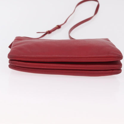 Celine Trio Leather, Red, Leather, Crossbody Bag